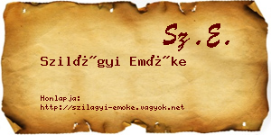 Szilágyi Emőke névjegykártya
