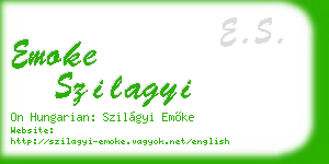 emoke szilagyi business card