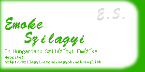 emoke szilagyi business card